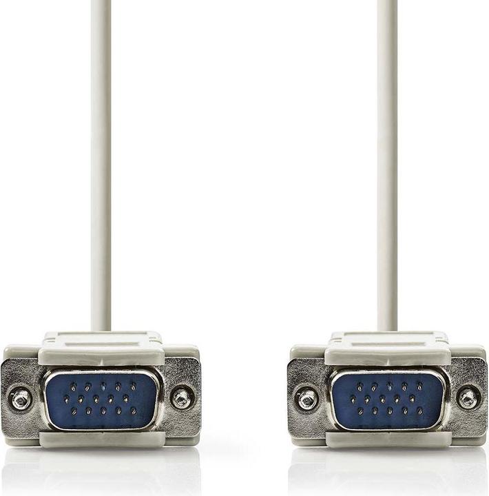 Actual product image Nedis VGA cable | VGA male | VGA male | Nickel-plated | Maximum resolution: 1024x768 | 2.00 m | R (2 m, VGA)