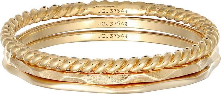 Immagine prodotto Elli PREMIUM Anello Anello impilabile Set di 3 anelli in oro giallo 375 (52, 375/9 K)
