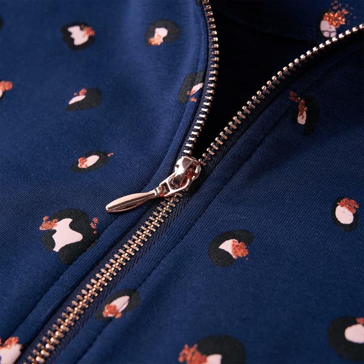 Immagine prodotto VidaXL Felpa con cappuccio per bambini blu navy 128,Materiale: 95 (128)