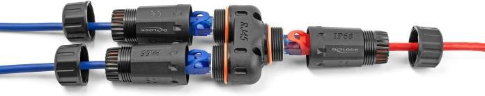 Produktbild Delock Kabelverbinder Y-Adapter RJ45 Buchse zu 2 x RJ45 Buch (STP, CAT6, 0.14 m)