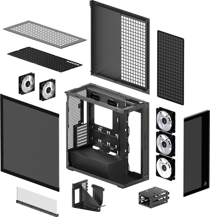 Produktbild Arctic Cooling PC-Gehäuse ACPCC00016A Black Tinted, Unterstützte (ATX)