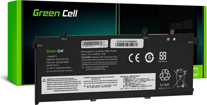 Actual product image GreenCell Laptop Battery for Lenovo ThinkPad T490 T495 P43s P14s - 4350mAh (3 Cells, 4350 mAh)