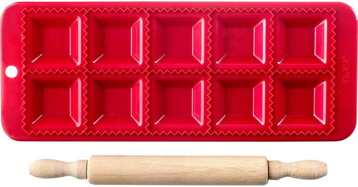 Produktbild Ibili Ravioliform + Rollstab quadratisch 30 x 12 cm Ideal für hausgemachte Ravioli