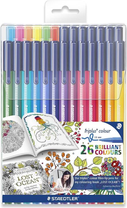 Produktbild Staedtler Filzstift triplus, Johanna Basford Edition (Mehrfarbig, 26 x)