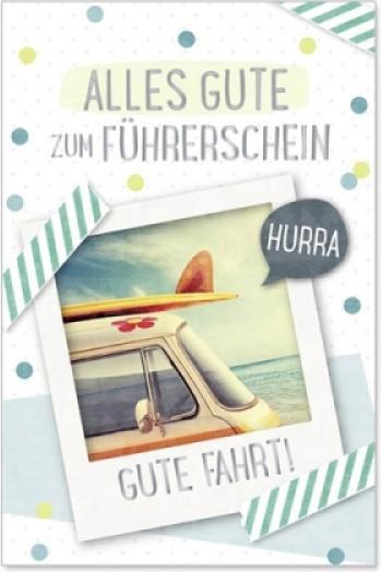 Produktbild Artebene Karte alles Gute zum Führerschein, weisse Doppelkarte (1 Stk.)