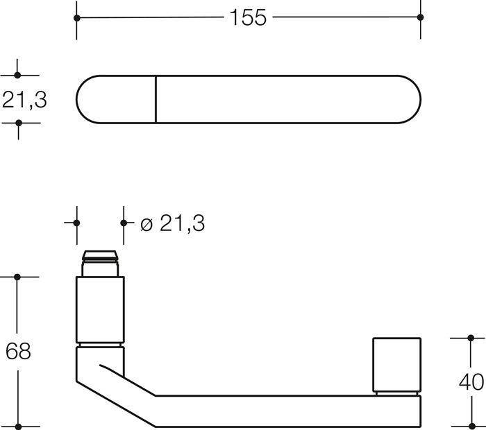 Actual product image Hewi Rosette set 270XAH01.340 stainless steel oval PZ DIN left / right D/D (Door set)