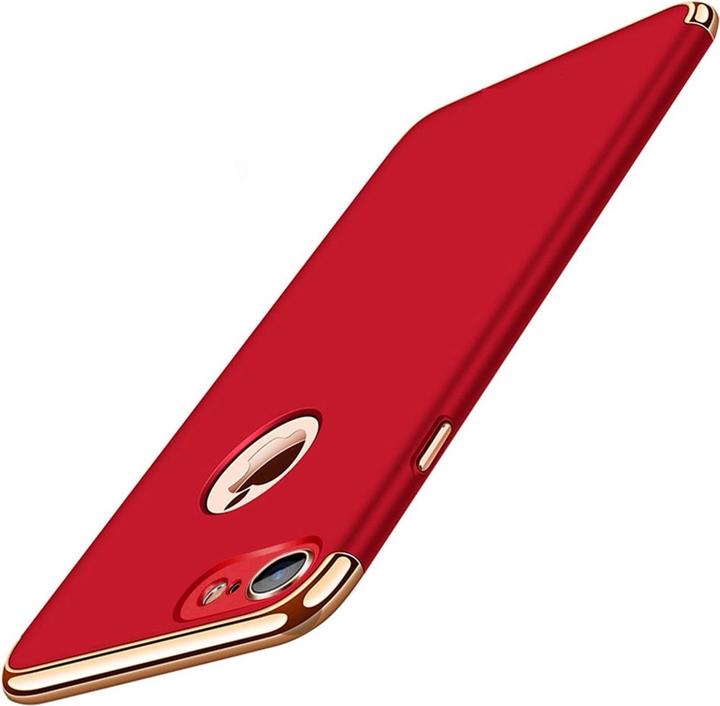 Actual product image König Design Mobile Case Protection Case for Apple iPhone 7 Bumper 3 in 1 Cover Chrome Case Red (Apple iPhone 7)