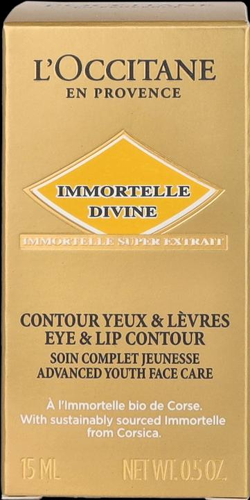 Image du produit L'Occitane Immortelle Divine Soin contour des yeux et des lèvres (Fluide, 15 ml, Journée)