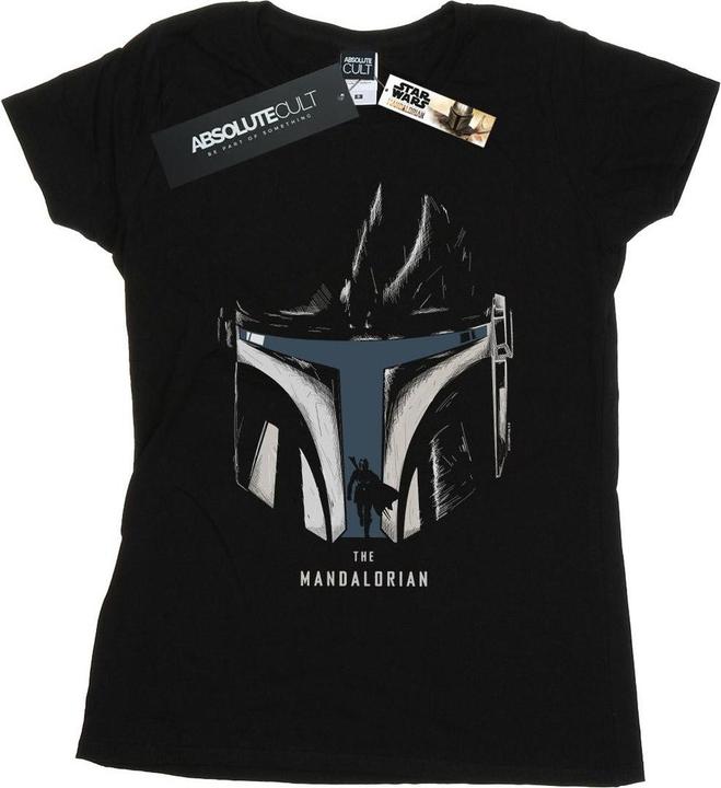 Star Wars The Mandalorian Helmet Silhouette TShirt (S)
