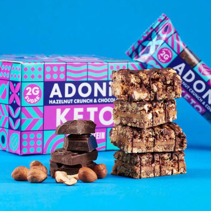Immagine prodotto Barretta Keto ad alto contenuto proteico alla nocciola e al cacao 45G (Arachide, Nocciola, Cacao, 1 pz., 45 g)