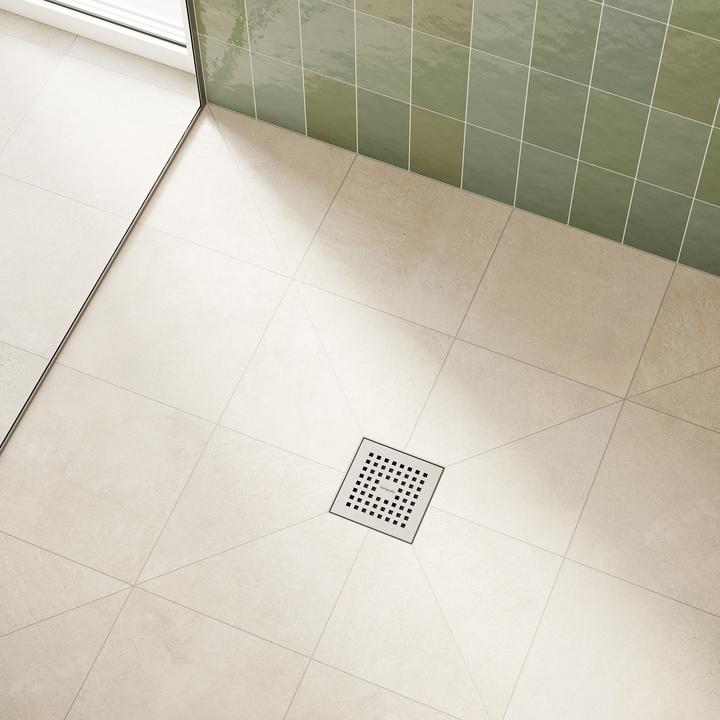Produktbild hansgrohe HG Punktablauf RainDrain Brilliance Kompl.set Edelstahl gebürstet 100x100mm (100 mm)