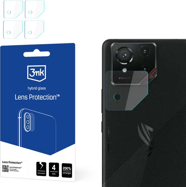 Immagine prodotto 3MK Vetro ibrido per la protezione dell'obiettivo della fotocamera per Asus ROG Phone 9/9 Pro (Realme 9 Pro+, ASUS ROG Phone 9)