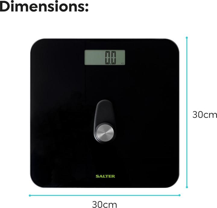 Actual product image Salter 9224 BK3R Eco Power Digital Bathroom Scale black (180 kg)