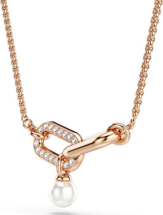 Actual product image Swarovski Constella Halskette Kristallperle Rundschliff Weiss Roségold Legierungsschicht (Swarovski Metal)