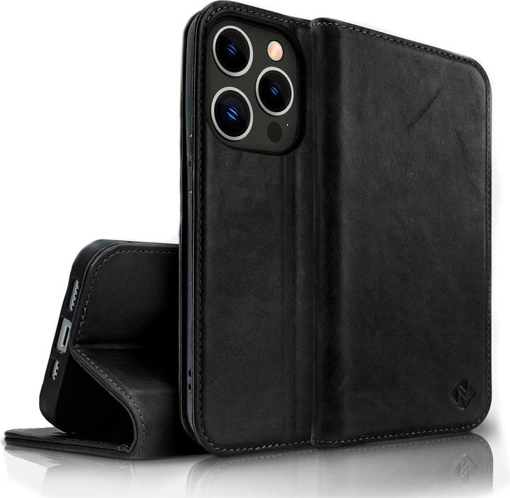 Produktbild Nalia Echt-Leder Flipcase (Apple iPhone 14 Pro)