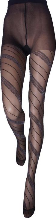 Immagine prodotto Levee Diagonal Lurex Collant moda, colore 314 nero-argento, taglia 36-38 (36 - 38)