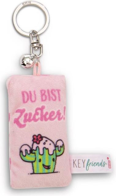 Image du produit Magni NICI Schlüsselanhänger Mini Plüschkissen Du bist Zucker! mit Glöckchen 8cm