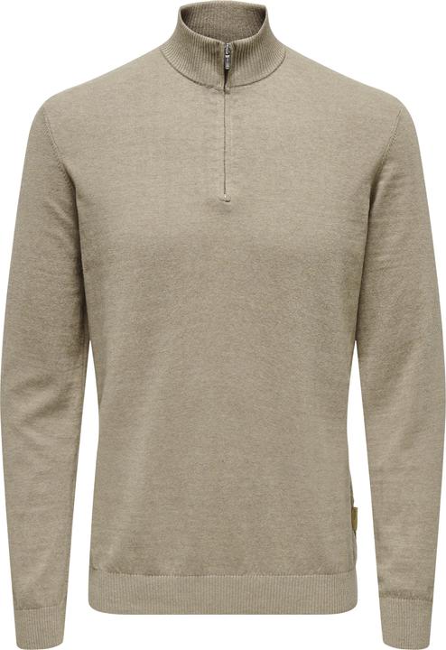 Only & Sons Onsloui Reg 12 Mel Half Zip Knit Noos (XS)