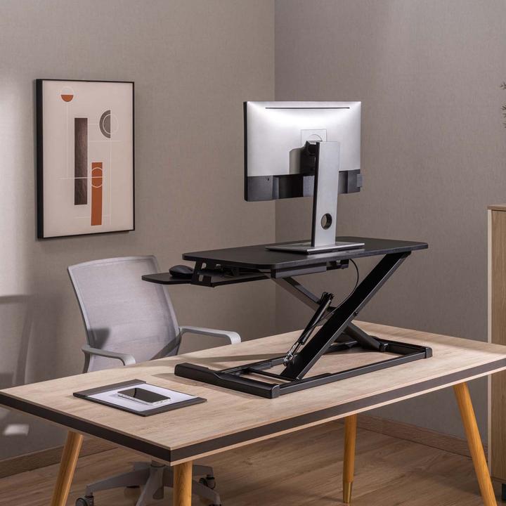 Produktbild Wiltec Schreibtischaufsatz Tastaturablage 80x40cm Höhenverstellung Stehsitz Pult