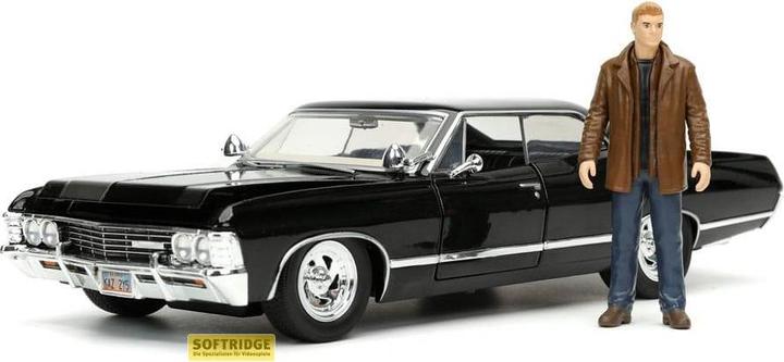 Produktbild Jada Supernatural 1/24 Hollywood Rides 1967 Chevrolet Impala Sport Sedan avec Dean Winchester figurine