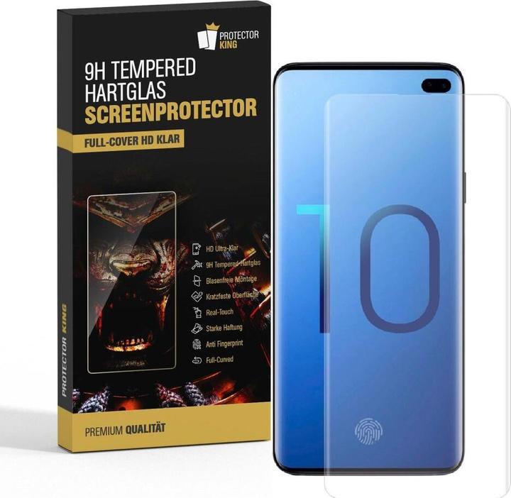 Actual product image Protectorking 6x real tempered 9H armoured glass 3D CLEAR (6 Piece, Samsung Galaxy S10+)