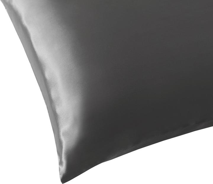 Produktbild Ailoria BEAUTY SLEEP Silk Zipper Pillowcase (40x80) (anthracite) (Kopfkissenbezug, 80 x 40 cm)