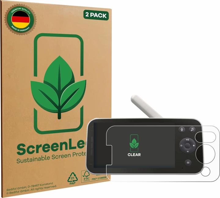ScreenLeaf Film de protection d'écran, Protection d'écran Écologique, Clear, Anti-Rayures