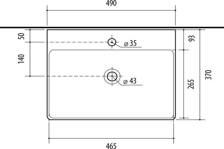 Produktbild BASIN 50C-1 (490 mm, 370 mm)