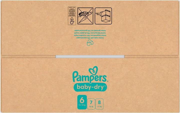 Actual product image Pampers Baby-Dry (Size 6, Monthly box, 148 Piece)