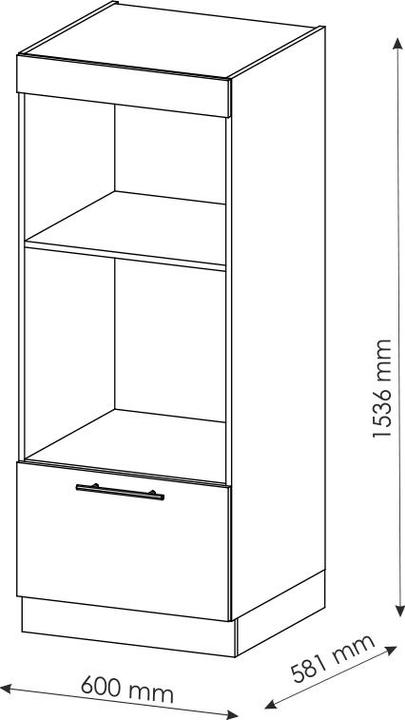 Produktbild Vicco Mikrowellenschrank Fame-Line (60 x 58 x 153.5 cm)