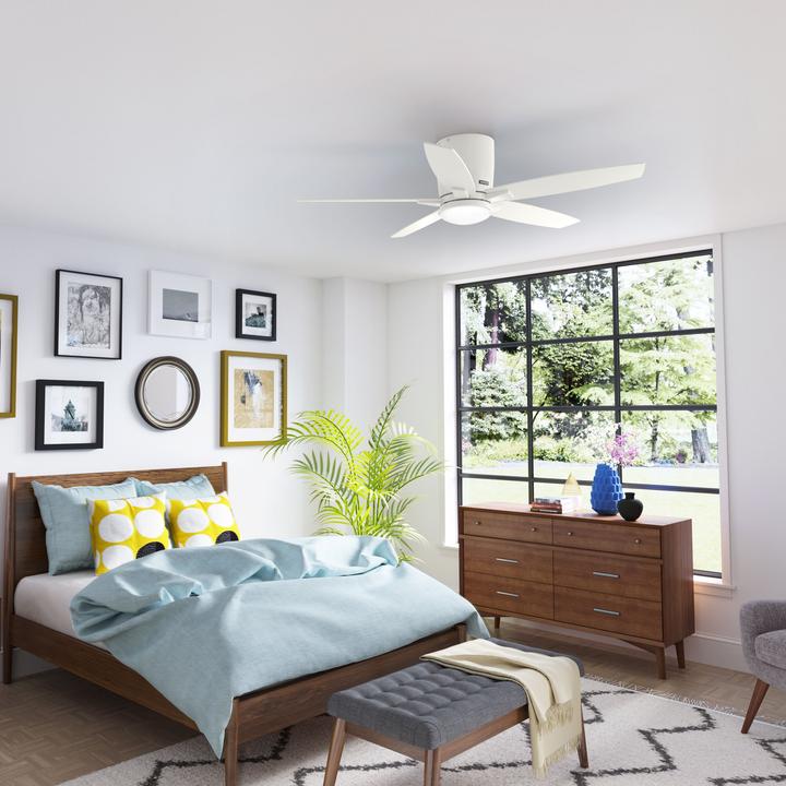 Produktbild Hunter Fans Deckenventilator Valencia Weiss mit LED & Fernbedienung (42 dB)