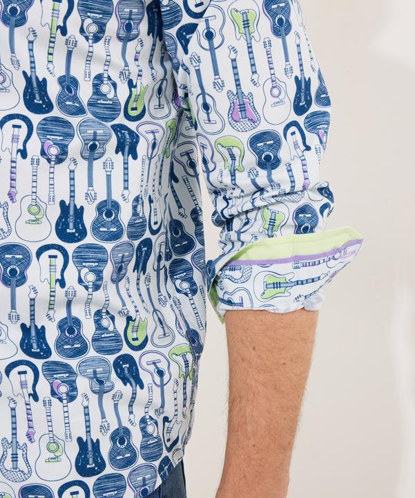 Actual product image Joe Browns Sketchy Guitar Print Long Sleeve Shirt (S)
