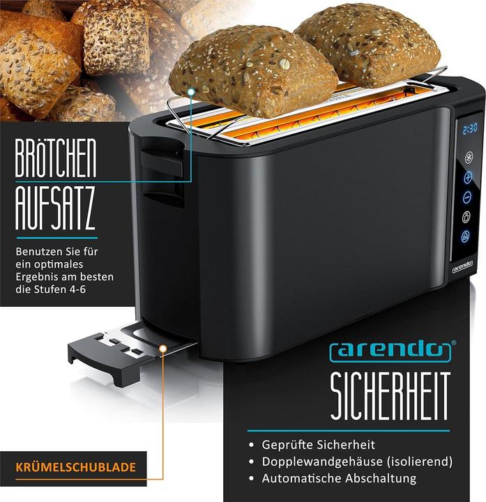 Actual product image Arendo Langschlitz-Toaster mit Touchscreen