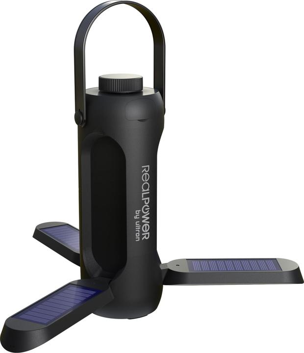 Produktbild RealPower LED outdoor Light 190,solar,schwarz,6.000mAh