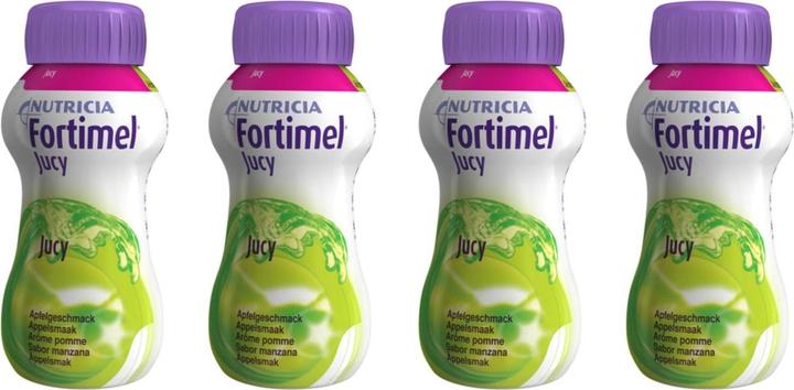 Produktbild Nutricia Fortimel Jucy Apfel, 4 x 200 ml (4 Stück, Flüssigkeit, 1004 g)