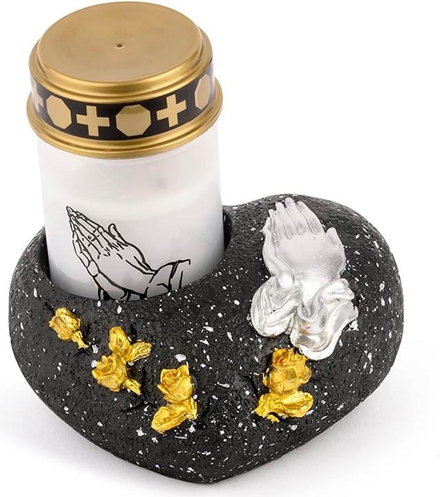 Produktbild Novaliv Grabschmuck I Grabengel Grabdeko Grabherz grabdekoration Engel für Friedhof grablaterne