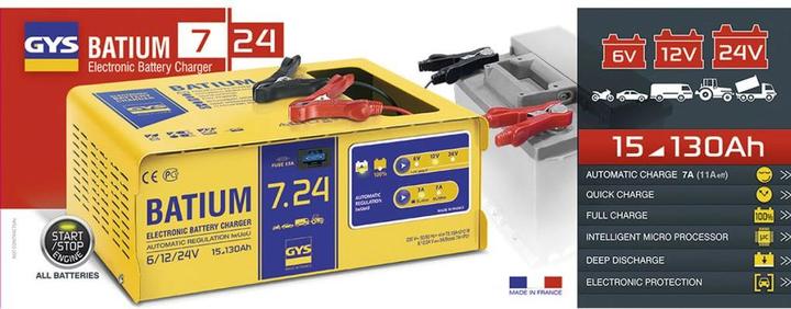 Image du produit GYS Chargeur automatique BATIUM (24V, 11 A)