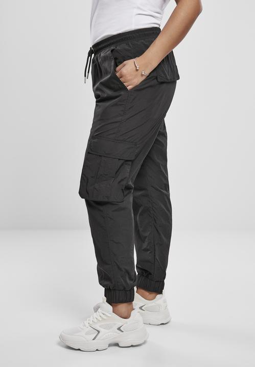 Actual product image Urban Classics Ladies High Waist Crinkle Nylon Cargo Pants (5XL)