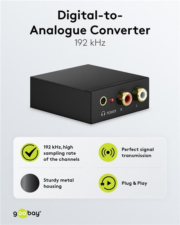 Actual product image Goobay Digital-to-analogue converter (Digital -> Analog)