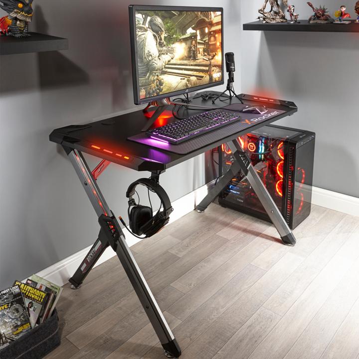 Immagine prodotto X Rocker scrivania da gioco lynx ultimate con illuminazione laterale a led rgb vibrante