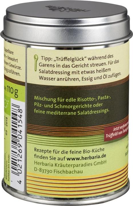 Nährwerte und Zutaten Herbaria Trüffelglück bio (110 g)