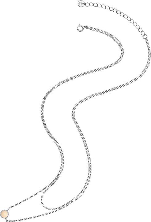 Immagine prodotto Glanzstücke München Catena da donna in argento rosa quarzo 42,0/36,0 cm + 5,0 cm di estensione - 29900 (Argento)
