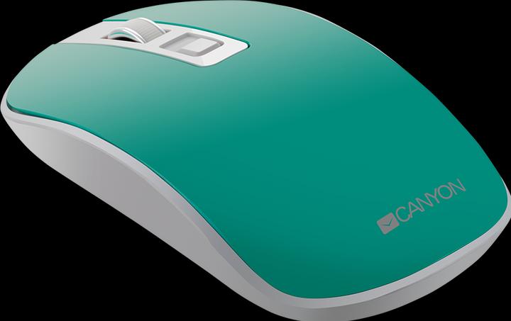 Image du produit Canyon Souris sans fil rechargeable avec boutons silencieux MW-18, aigue-marine (Sans fil)