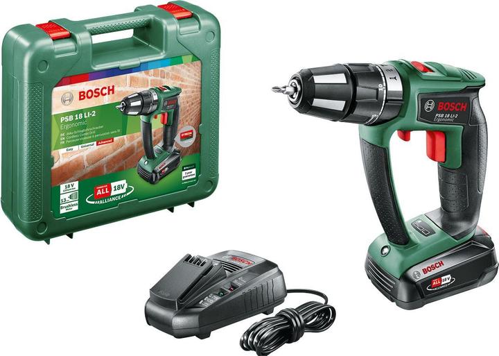 Akkupack PBA 18V 2.5Ah, Doppelschrauberbit, Kunststoffkoffer, Schnellladegerät