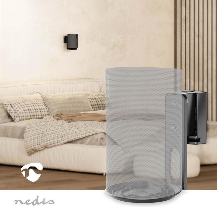 Actual product image Nedis Speaker holder - Compatible with: Sonos Era100 - wall - 3 kg - swivel/tilt - tiltable (1 pcs., Wall installation, Tiltable, Rotatable)