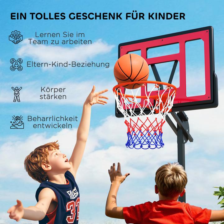 Actual product image Aiyaplay Kinder Basketballkorb Kunststoff, Stahl Rot