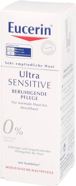 Actual product image Eucerin UltraSENSITIVE Soothing Care for Normal to Combination Skin (50 ml, 24h cream)