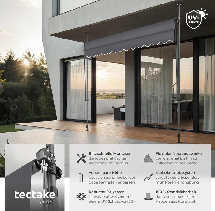 Immagine prodotto tectake Tenda da sole a morsetto (3 m)