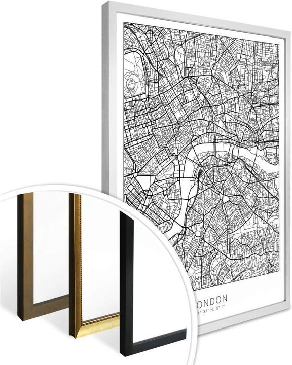 Produktbild Trenddeko Stadtplan London (30 x 40 cm)