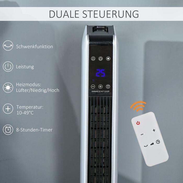 Produktbild Swisshandel24 2200W Heizlüfter Heizgerät Elektroheizer mit Fernbedienung 8-Stunden-Timer Oszillation Heizung Heize (2200 W)